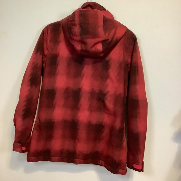 Merrell Women’s Medium Opti-Shell Opti-Warm Red & Black Hooded Coat EUC - Picture 8 of 14